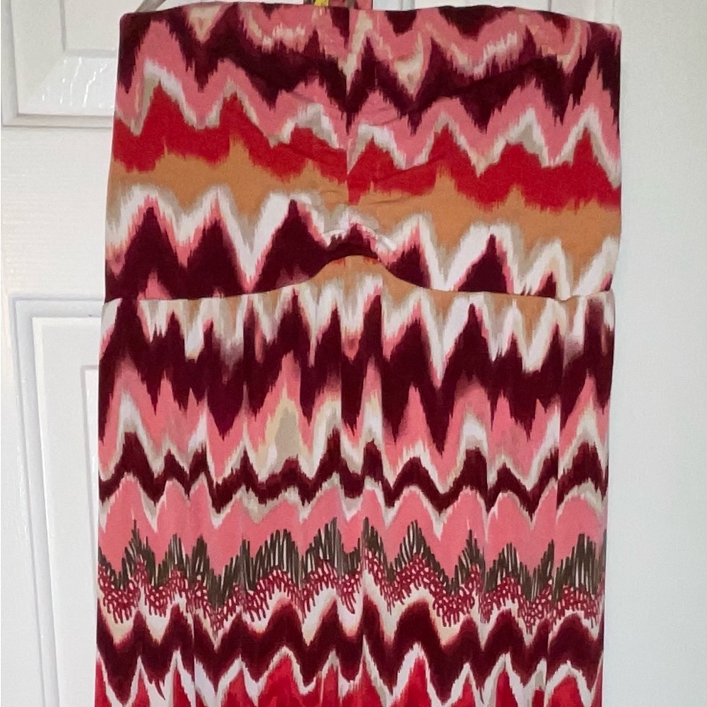 Pink Chevron Maxi Dress